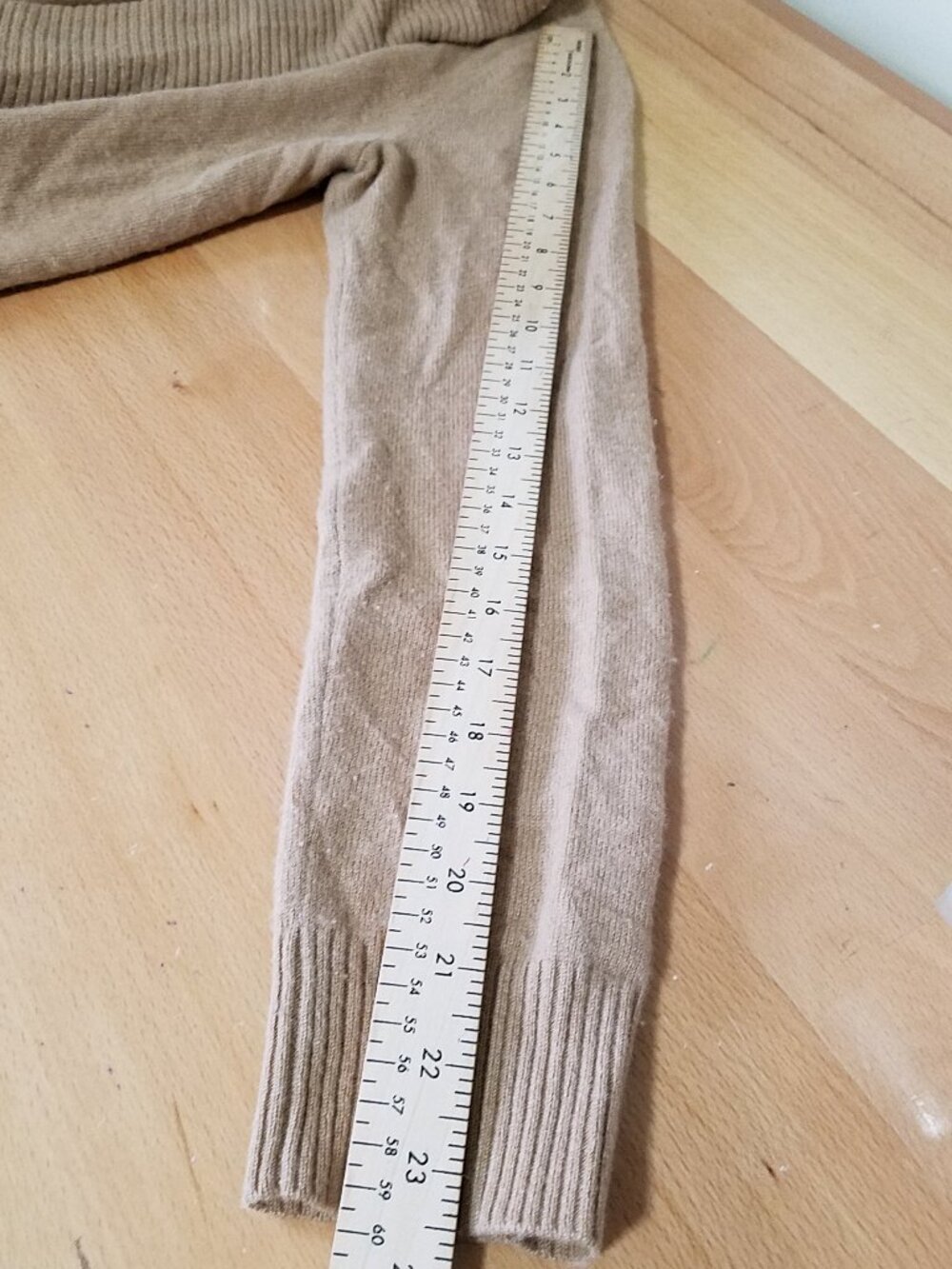 Quince 100% Cashmere Open Front Cardigan | Tan | Size Large - Picture 7 of 13